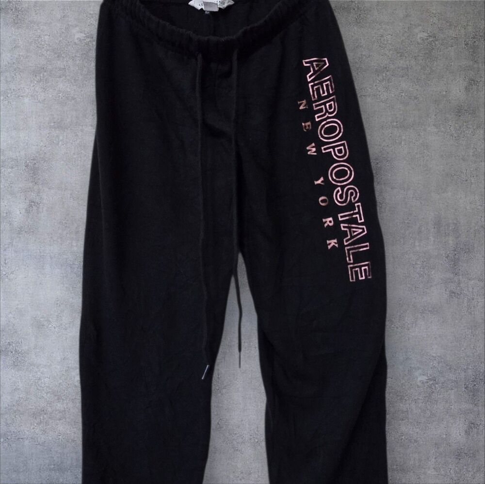 Aeropostale Women's Sweatpants Pink Graphic Elastic Waist Size XS